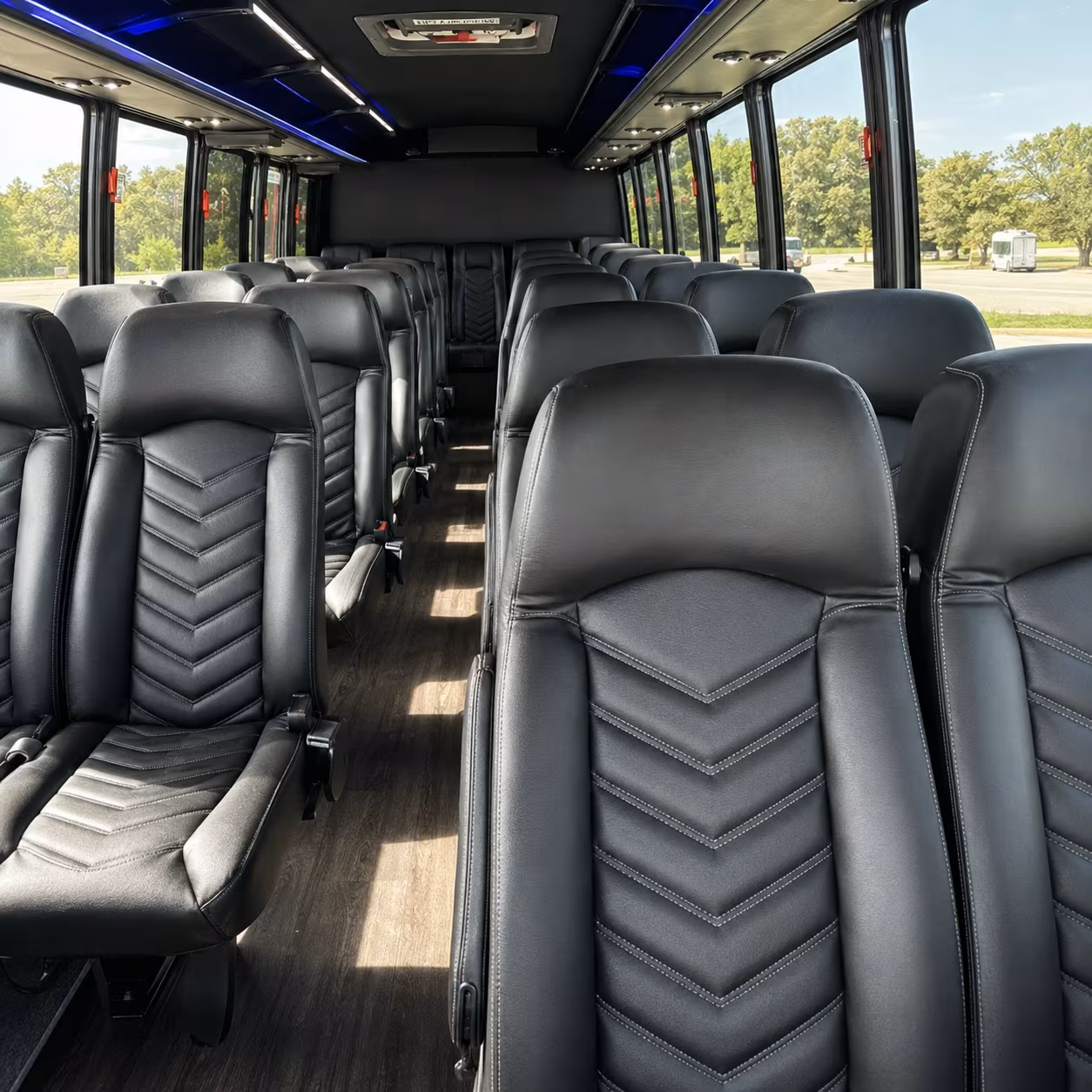 vista 35 passenger minibus inside