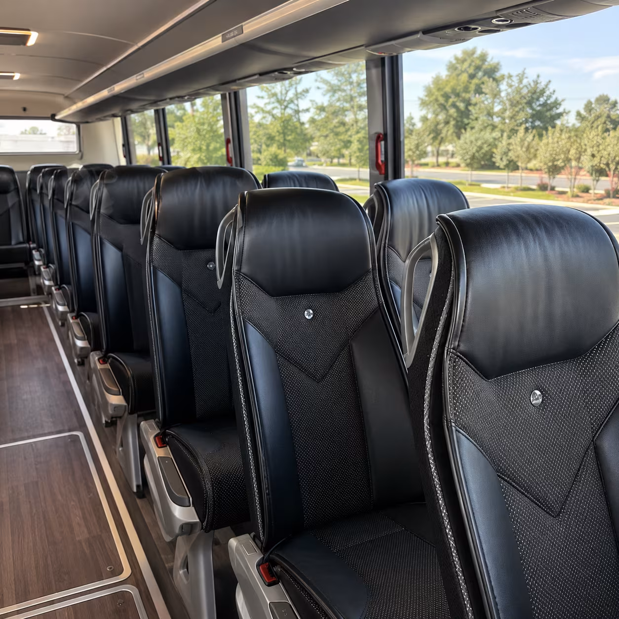 vista 45 passenger charter bus interior
