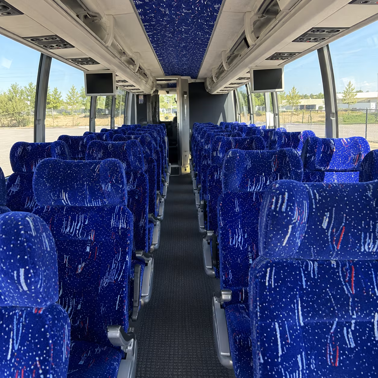 vista 54 passenger charter bus interior