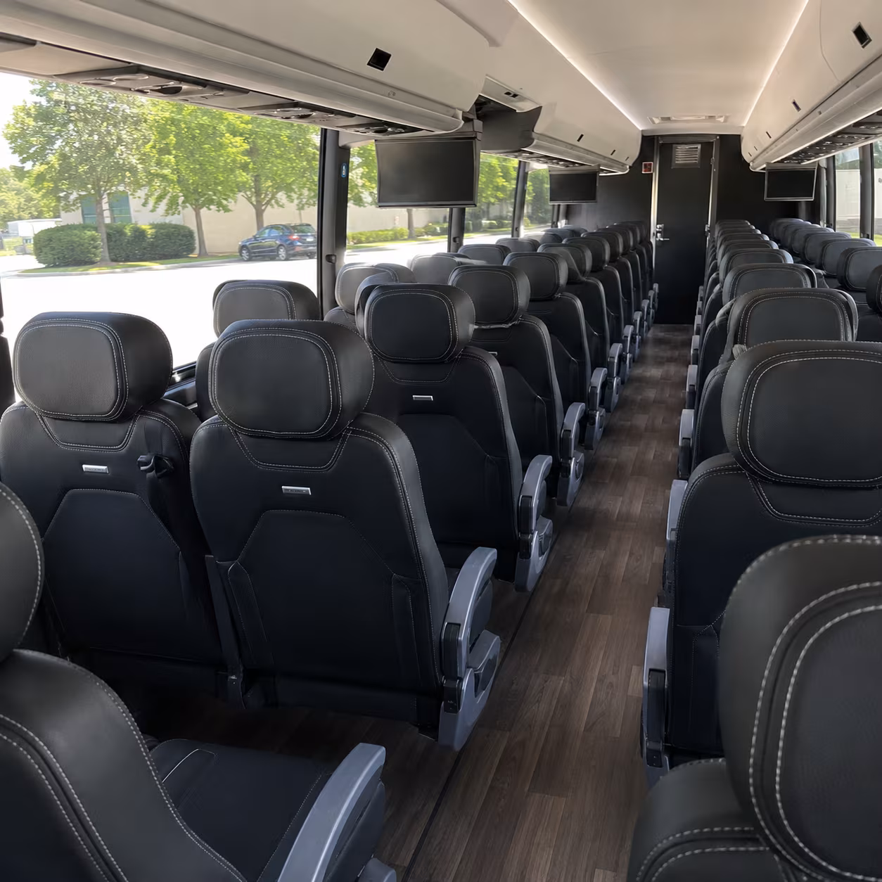 vista 56 passenger charter bus interior